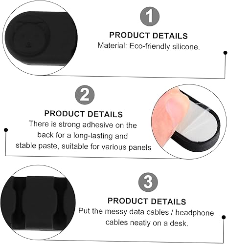 Cable Management Clips – Multipurpose Silicone Cable Clips | Strong Elasticity Cord Holder for Desk, Office, Home, Salon & PC Room(4,6,8 Holes)