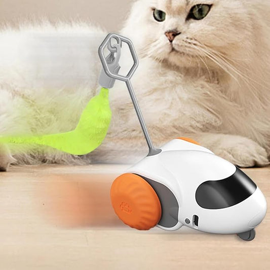 Cat Interactive Toy - Boredom Busters for Indoor Cats (Orange&Blue) WITHOUT REMOTE