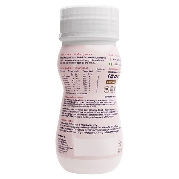 Kendamil First Infant Milk Ready To Feed From Birth 250Ml