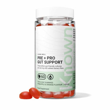 Known Nutrition Pre+Pro Gut Support Vegan Gummy Supplement X 60