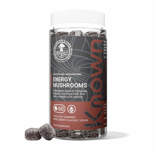 Known Nutrition Energy Mushrooms Vegan Gummy Supplement X 60