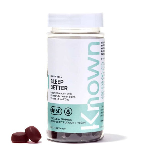 Known Nutrition Sleep Better Mixed Berry Vegan Gummy Supplement X 60
