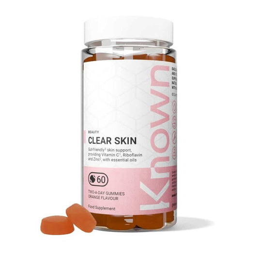 Known Nutrition Clear Skin Orange Vegetarian Gummy Supplement X 60