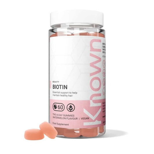 Known Nutrition Biotin Watermelon Vegan Hair Gummy Supplement X 60