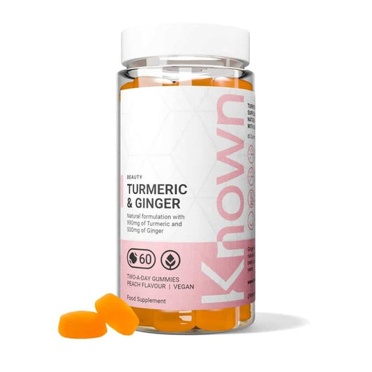 Known Nutrition Turmeric & Ginger Peach Vegan Gummy Supplement X 60