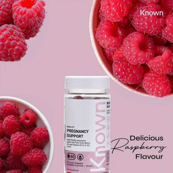 Known Nutrition Pregnancy Support Raspberry Vegan Gummy Supplement X60