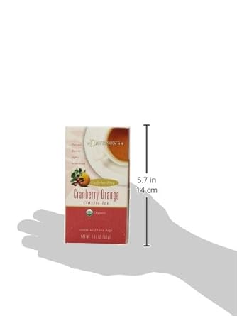 Davidson'S Organics, Cranberry Orange, 25-Count Tea Bags, Pack Of 6