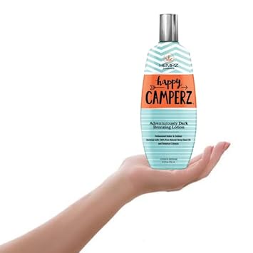 Hempz Happy Camperz Natural Bronzer - Herbal Moisturizing Self Tanning Lotion For Tanning Beds, Beach, Sun 8.5 Fl Oz