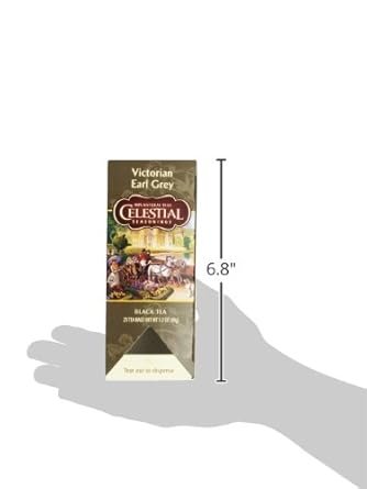 Celestial Seasonings Black Tea, Victorian Earl Grey, Contains Caffeine, 25 Tea Bags (Pack Of 6)