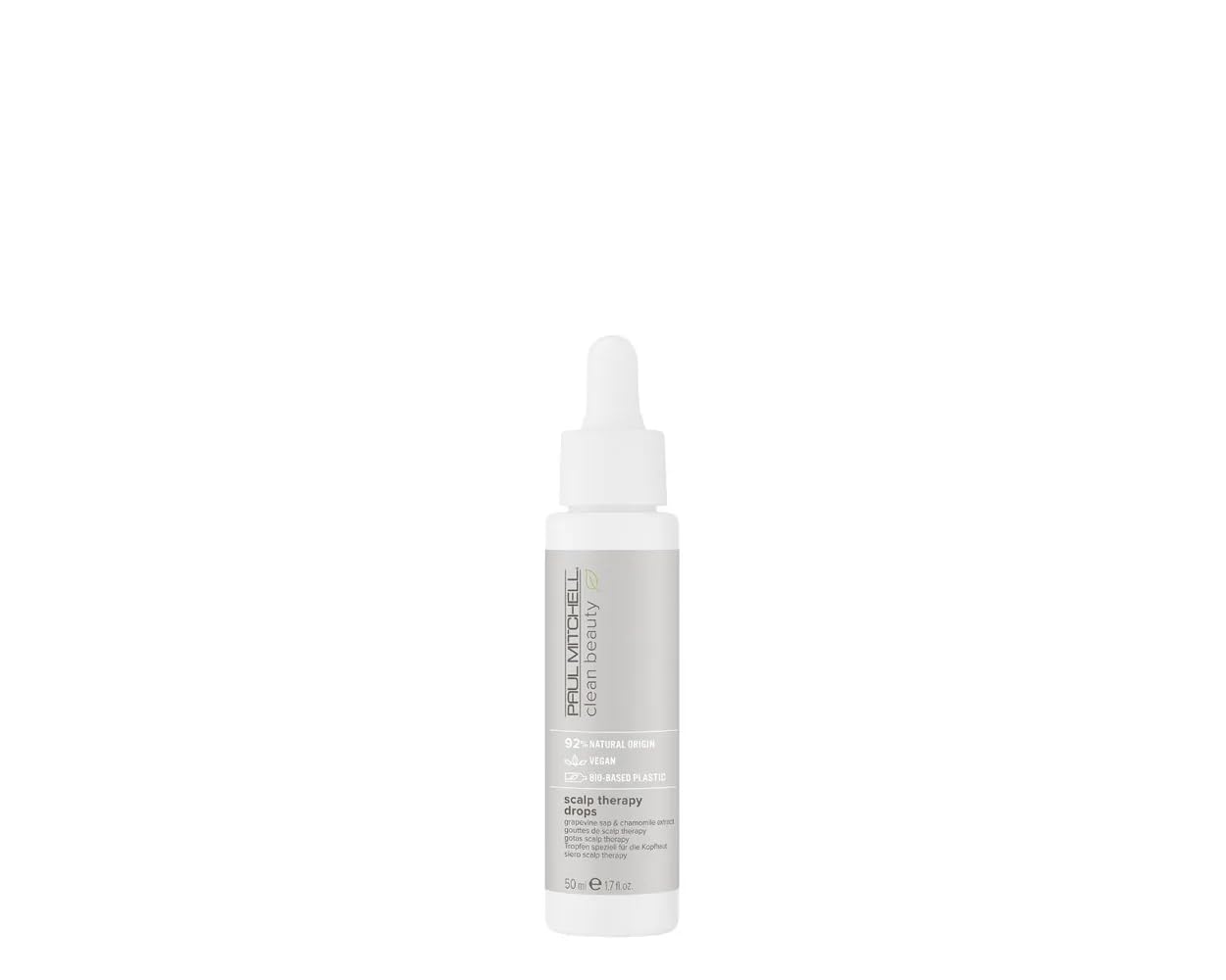 Paul Mitchell Clean Beauty Scalp Therapy Drops, Ultra-Lightweight Scalp Serum Soothes + Nourishes All Hair Types, Especially Dry, Oily + Sensitive Scalps, 1.7 Fl. Oz