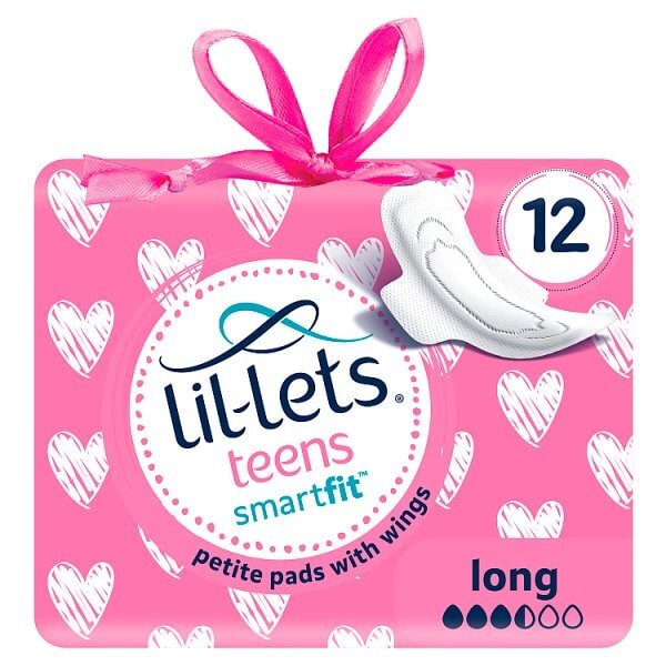 Lil-Lets Teens Long With Wings Sanitary Towels 12 Pack