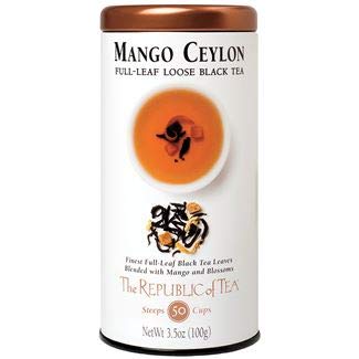 The Republic of Tea Black Full-Leaf Loose Tea (Mango Ceylon Black, 3.5 oz Refill Bag) : Grocery & Gourmet Food