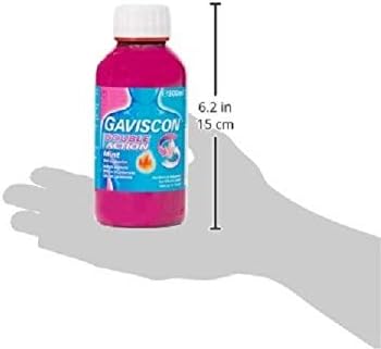 Gaviscon Double Action Liquid Mint 300 ml - Heartburn Relief, Acid Reflux Solution, Stomach Pain And Nausea Remedy, Quick Effective Antacid, Lasts Up To 4 Hours, Supports Digestion : Amazon.co.uk: Health & Personal Care