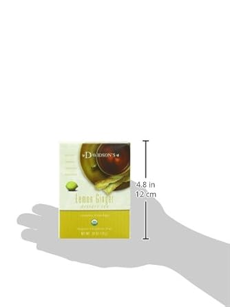 Davidson'S Organics, Lemon Ginger, 8-Count Tea Bags, Pack Of 12