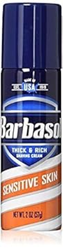 Barbasol Sensitive Skin Thick And Rich Shaving Cream, 10 Ounce