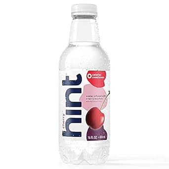 Hint Water Cherry, Pure Water Infused With Cherry, Zero Sugar, Zero Calories, Zero Sweeteners, Zero Preservatives, Zero Artificial Flavors, 16 Fl Oz (Pack Of 12)