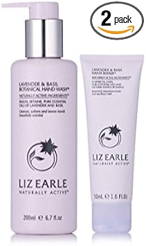 Liz Earle Lavender & Basil Hand Wash 200Ml & Hand Repair 50Ml Duo