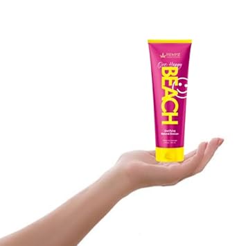 Hempz Tanning Lotion - One Happy Beach Gratifying Natural Bronzer - Moisturizing Self-Tanning Lotion For Tanning Beds, Beach, Sun - 9 Fluid Ounces