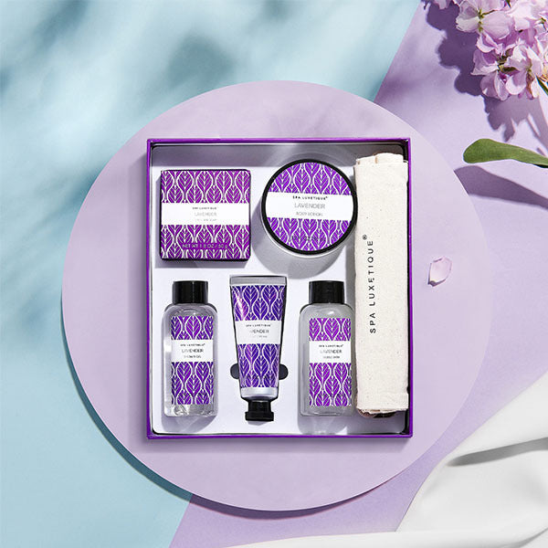 Livingandhome 6Pcs Lavender Spa Bath Gift Set