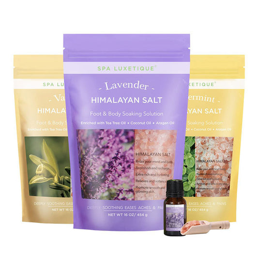Livingandhome 3Pcs Himalayan Bath Salt Set