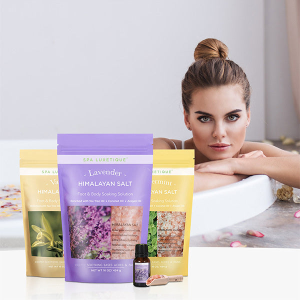 Livingandhome 3Pcs Himalayan Bath Salt Set