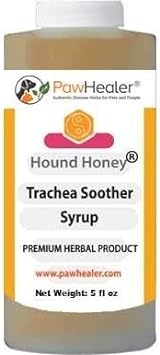 PawHealer? Hound Honey: Trachea Soother Syrup - 150 ml (5 fl oz) - Natural Herbal Remedy for Symptoms of Collapsed Trachea - Tastes Good - Easy to Administer