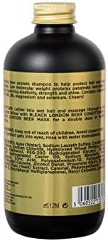 Bleach London Beer Shampoo - Follicle Fortifying Vitamins, Beer Yeast Proteins, Nutrient Rich, Vegan Cruelty Free, For Healthy Hair & Scalp, 250 Ml