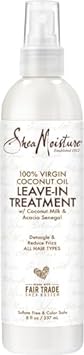 Shea Moisture 100 Percent Virgin Coconut Oil Leave-In Treatment, 8 Ounce