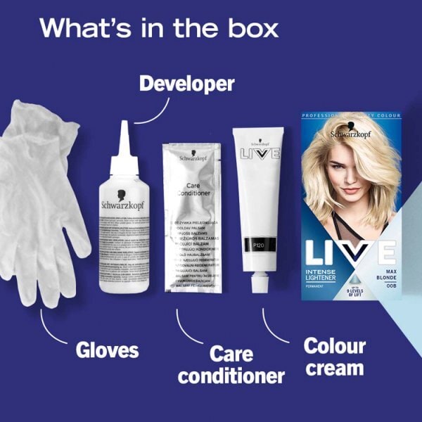 Live Intense Lightener Permanent Bleach Hair Dye Max Blonde