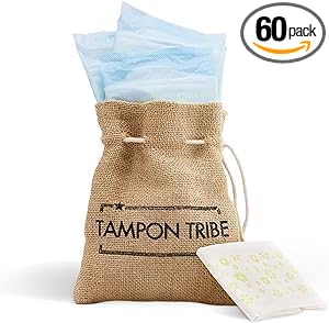 Tampon Tribe - Organic Cotton Day Pads with Wings for Women, Chemical-Free Breathable Sanitary Pads, Leak-Free Period Pads, Sustainable Non-Toxic Sanitary Napkins, 60 Thin Pads