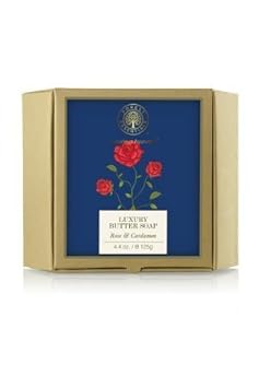 Forest Essentials Luxury Butter Soap Rose & Cardamom 125G : Bath Soaps : Beauty & Personal Care