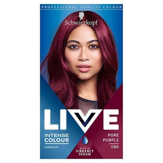 Live Intense Colour Permanent Purple Hair Dye Pure Purple
