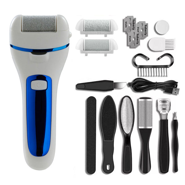 Livingandhome Electric Pedicure Tools Set With Light Blue