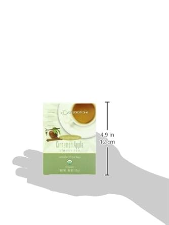 Davidson'S Organics, Decaffeinated Cinnamon Apple, 8-Count Tea Bags, Pack Of 12