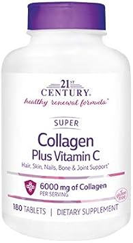 21st Century Super Collagen Plus C - 180 ct, Pack of 2