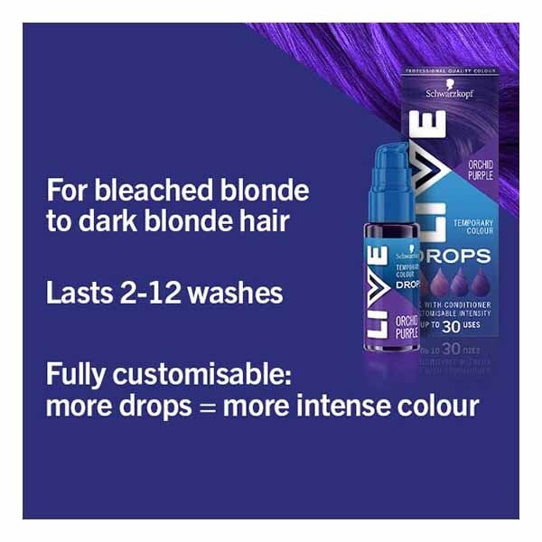 Live Drops Semi-Permanent Orchid Purple Hair Dye 30Ml