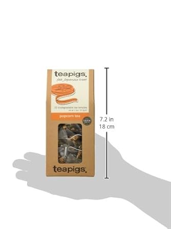 teapigs Popcorn Genmaicha Tea Bags, 15 Count x 6 Boxes, Green Tea with Toasted Rice, Nutty Sugar Puffs in a Cup, Caffeinated : Grocery & Gourmet Food