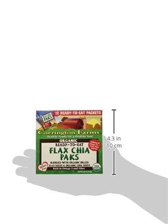 Carrington Farms Organic Flax Chia Paks, 5.08 oz 12 Packets (Pack of 6), Packaging May Vary : Everything Else