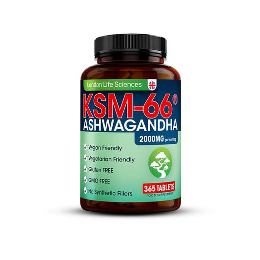 Lls Ashwagandha Ksm-66® 2000Mg, 365 Vegan Tablets