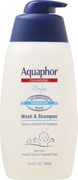 Aquaphor Baby Wash And Shampoo - Mild, Tear-Free 2-In-1 Solution For Baby’S Sensitive Skin - 16.9 Fl. Oz. Pump