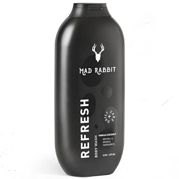 Mad Rabbit Refresh Body Wash - Tattoo Aftercare, Natural Cleansing Ingredients Made For All Skin Types, Gentle, Anti-Aging & Hydrating Formula (16oz)