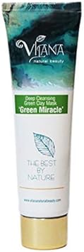 'Green Miracle' Natural Face Mask | 100% Natural, Sulphate-Free Green Clay Mask - Suitable for All Skin Types | 100ml | Vegan Face Mask with Essential Oils