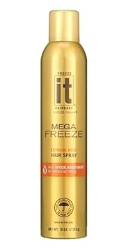 F'Reeze It Mega Freeze Hair Spray, Extreme Hold,10 Oz, (2 Count)