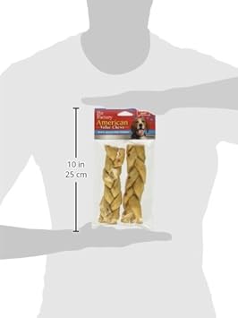Pet Factory American Beefhide 6" Braided Sticks Dog Chew Treats - Chicken Flavor, 2 Count/1 Pack : Pet Supplies