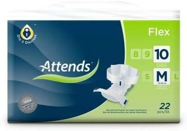 Attends Flex Pack Of 22 Straight Incontinence Protectors - 10 M - Greyish