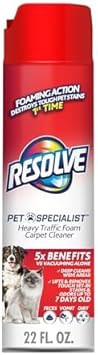 Resolve Pet Specialist Heavy Traffic Foam, Carpet Cleaner, Pet Stain And Odor Remover, 22Oz