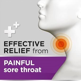 Strepsils Extra Triple Action Lozenges, Blackcurrant, 24 Count, Soothes Sore Throat, Pain Relief, Numbs, Relieves Germs, Fast Acting, Up To 2 Hours, Medication