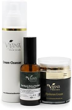 Youthful & Glamorous | Skin Care Set | Naturally Luxurious Face Care | For All Skin Types | 100% Natural Extract | Vegan Friendly | Hyaluronic Face Cream, Pure Floral Water and Gentle Face Cleanser : Amazon.co.uk: Beauty