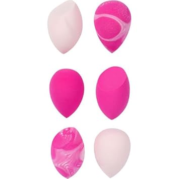 Beauty Creations Urban Studio Very Berry Swirl Blending Sponges (6 Count) - Silicone, Cylindrical - Pink - Foundation Makeup, Blender