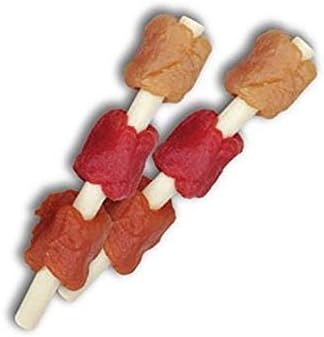 SmartBones Smart Kabobz, Treat Your Dog to a Rawhide-Free Chew Made With Real Chicken, Beef and Pork, 12 Count